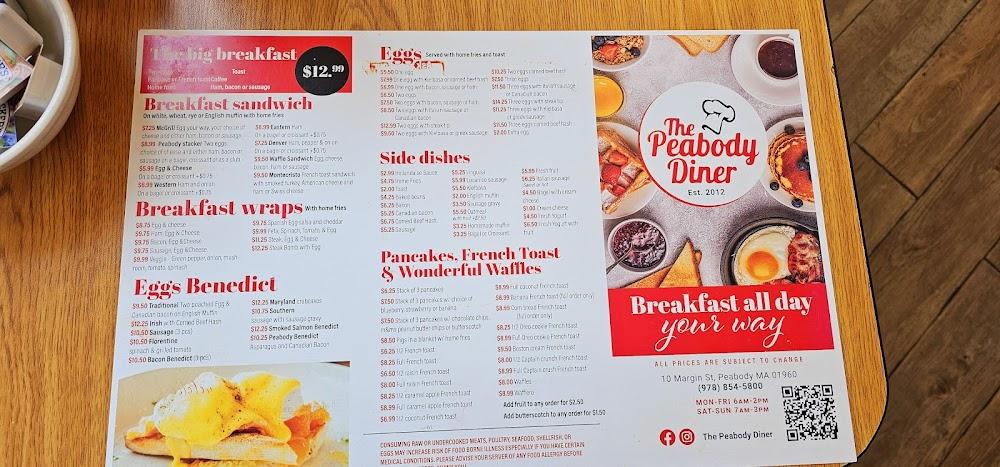Peabody Diner Menu image 4